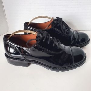 Marc by Marc Jacobs Women's Black Patent Leather Lace Up Loafers size 6